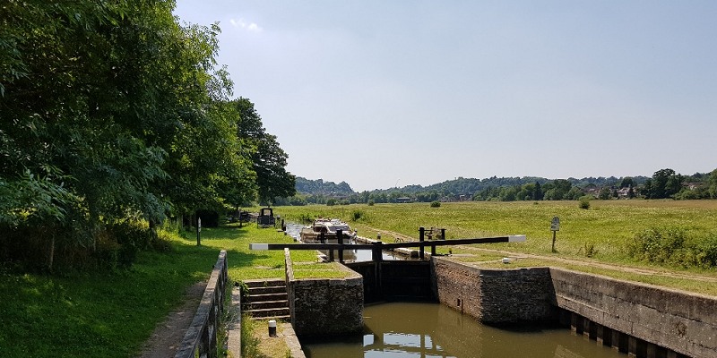 Catteshall Lock on the River Wey